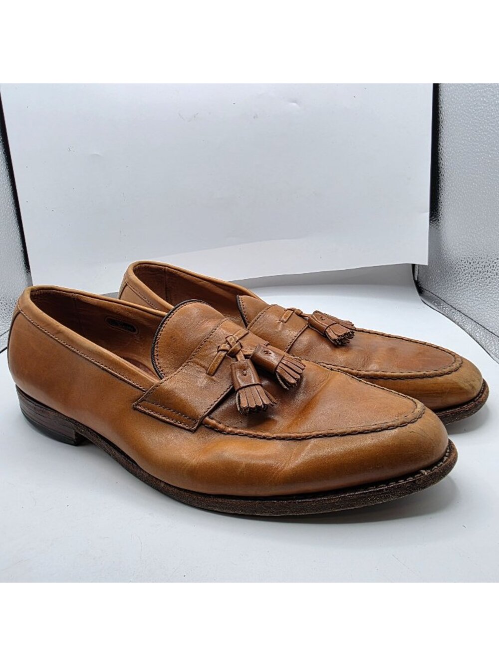 Allen Edmonds Wingham Mens Size 13 Tan Leather Tassel Dress Shoes Made in USA